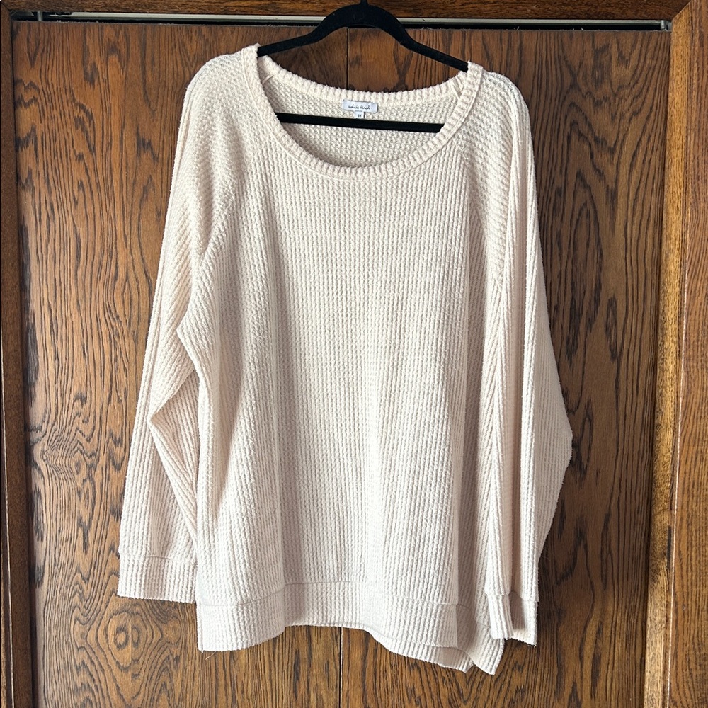 White Birch Soft Cream Crew Neck Sweater